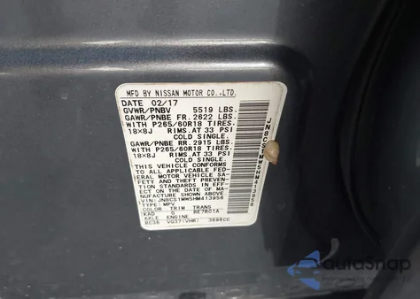 2017 Infiniti Qx70 z USA, uszkodzony, nr VIN JN8CS1MW5HM413956